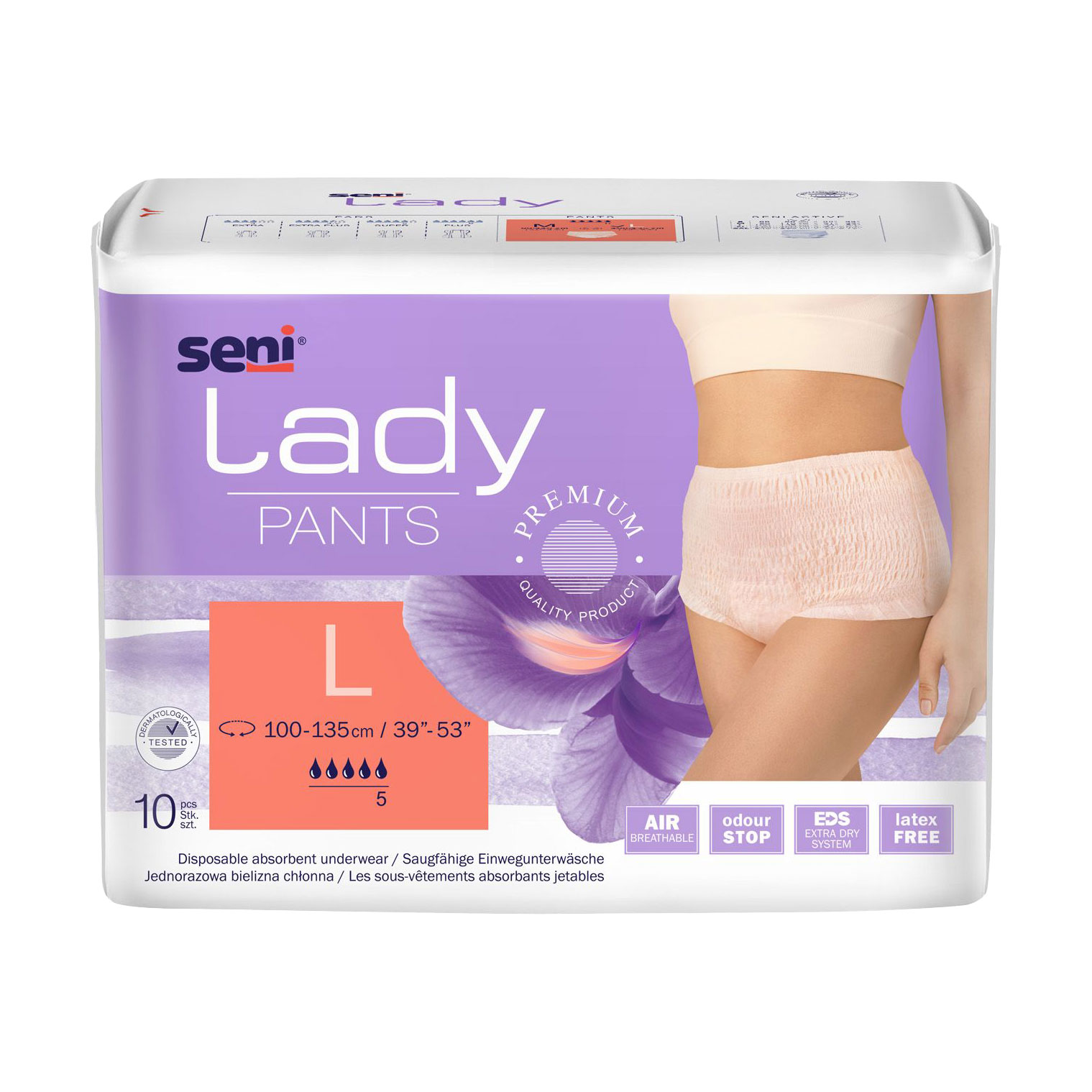 Підгузки-труси для дорослих Seni Lady Pants жіночі, розмір L, 10 шт